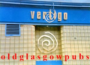 Closeup of the Vertigo nightclub Dunlop Street 1991