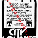 Advert for City Lounge Disco Oswald Street 1979
