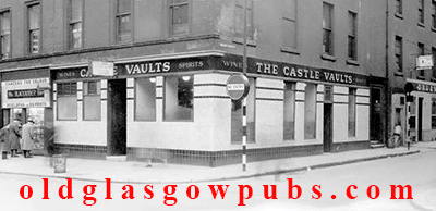 Exterior image of the Castle Vaults with the Drury Bar on the right hand side circa 1960